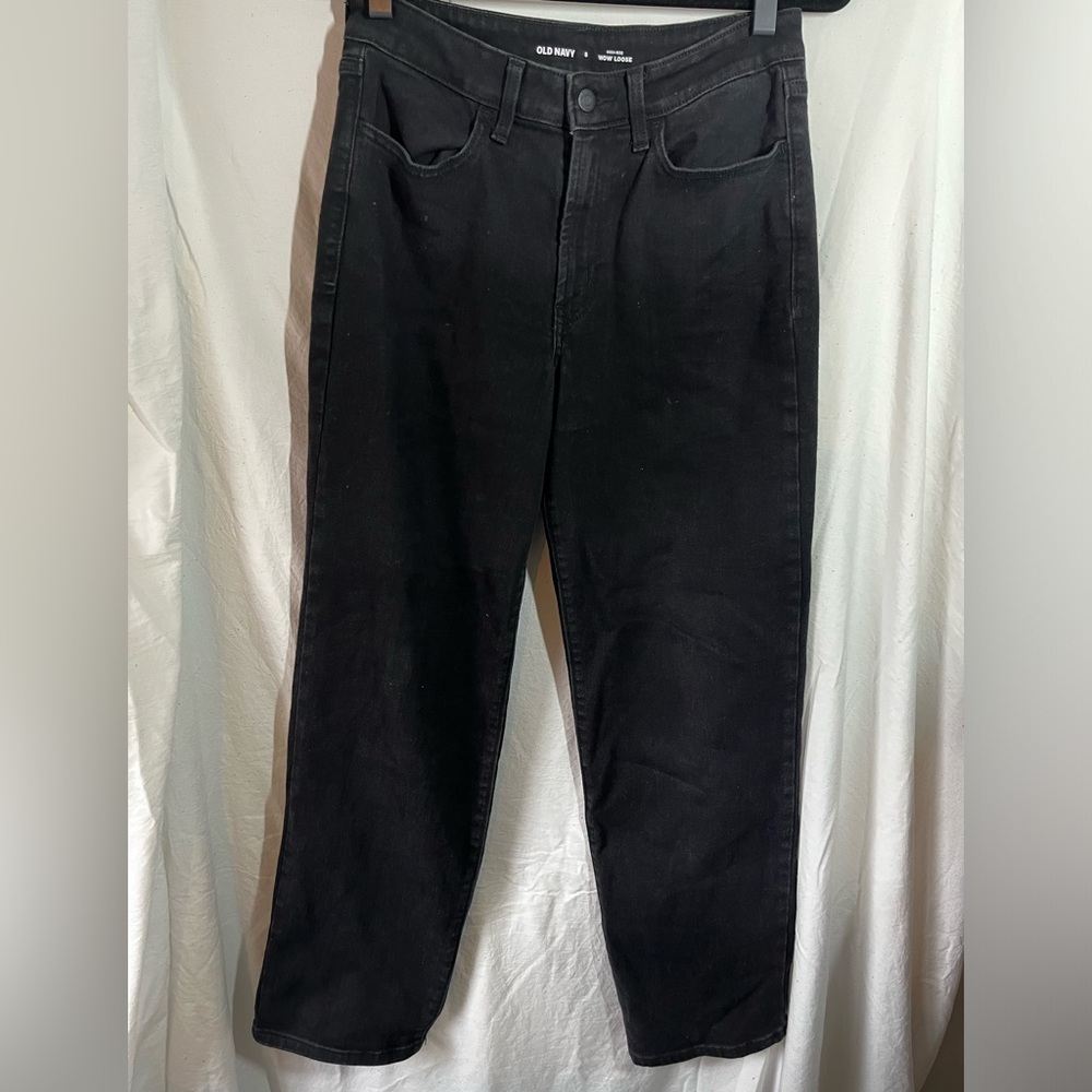 Old Navy High Rise Wow Loose Black Jeans Size 8